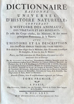 Dictionnaire raisonné universel d'histoire naturelle ; Contenant l'histoire des Animaux, des Végétaux et des Minéraux, et celle des Corps célestes, ...