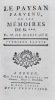 Le Paysan parvenu, ou les Mémoires de M***. Par M. de Marivaux.. MARIVAUX (Pierre Carlet de Chamblain de).