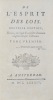 Oeuvres de Monsieur de Montesquieu.. MONTESQUIEU (Charles-Louis de Secondat, baron de).
