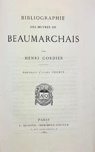 Bibliographie des oeuvres de Beaumarchais.
