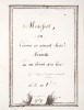 [Manuscrit]. Monfort, ou Comme on aimait jadis ! Nouvelle en XII chants et en vers. Epig… "Major e longinqus reverentio" Horace Par Ed… de F*** 1789.. ...