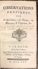 Observations physiques sur l'Agriculture, les Plantes, les Minéraux et Végétaux, etc.. TIPHAIGNE DE LA ROCHE (Charles-François).