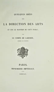 Quelques idées sur la direction des arts et sur le maintien du goût public.