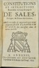 Constitutions et instructions synodales de S. François de Sales, évêque et prince de Genève, mises en ordre et augmentées par Monseigneur Jean ...