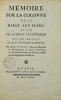 Mémoire sur la Colonne de la Halle aux Bleds, et sur le cadran cylindrique que l'on construit au haut de cette colonne.. PINGRÉ Alexandre-Guy.