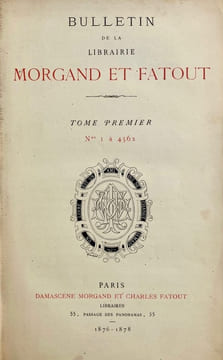 Bulletin de la librairie Morgand et Fatout.. undefined