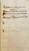[Jeu divinatoire. Manuscrit].. 