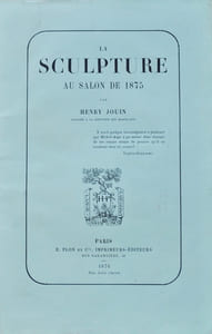 La Sculpture au Salon de 1875.