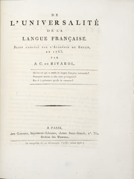Discours préliminaire du nouveau dictionnaire de la langue française. Première partie : de l'homme, de ses facultés intellectuelles et de ses idées ...