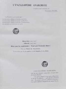 Encyclopédie anarchiste. Sous la direction de Sébastien Faure.. FAURE (Sébastien).