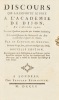 Discours qui a remporté le prix a l'Académie de Dijon, en l'année 1750. Sur cette question proposée par la même académie ; si le rétablissement des ...