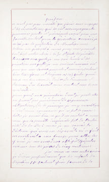 [Napoléon III. Rosalie Berruyer. Manuscrit]. Les Mémoires d'une Bonapartiste, ou le Souvenir de mes voyages en Angleterre. Fait à mon domicile rue de ...
