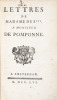 Lettres de Madame de S*** à Monsieur de Pomponne.. [Sévigné (Marie de Rabutin-Chantal marquise de)].