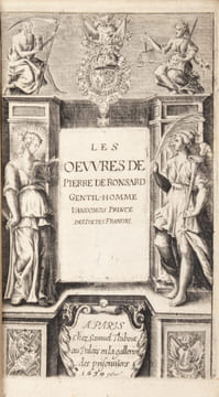 Les Oeuvres de P. de Ronsard, Gentil-Homme Vandomois, Prince des Poëtes François. Reveuës et augmentees.. RONSARD (Pierre de).