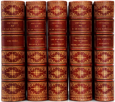 Les Oeuvres de P. de Ronsard, Gentil-Homme Vandomois, Prince des Poëtes François. Reveuës et augmentees.. RONSARD (Pierre de).