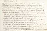 Lettre autographe signée. Paris 31 août 1816.. CAMPAN (Madame).