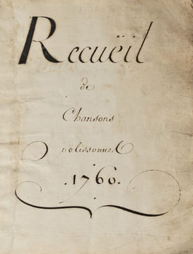 [Curiosa. Manuscrit]. Recueil de chansons polissonnes.. undefined
