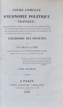 Cours complet d'économie politique pratique ; ouvrage destiné à mettre sous les yeux des hommes d'état, des propriétaires fonciers et des ...