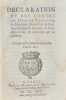 Déclaration du Roy contre les ducs de Vendosme, de Mayenne, Mareschal de Buillon, marquis de Coeuvre, le président Le Jay, & tous ceux qui les ...