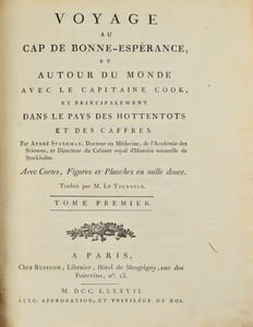 Voyage au Cap de Bonne-Esperance, et autour du monde avec le Capitaine Cook, et principalement dans le pays des hottentots et des caffres. 