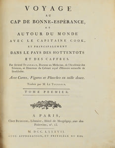 Voyage au Cap de Bonne-Esperance, et autour du monde avec le Capitaine Cook, et principalement dans le pays des hottentots et des caffres. 