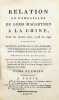 Relation de l'ambassade du Lord Macartney à la Chine, dans les années 1792, 1793 et 1794. . ANDERSON (Aeneas).