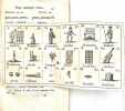 Jeu de famille, composé de dix cartons contenant cent quatre-vingts figures enluminées.. Bénard (M.-A.-P., Institutrice).