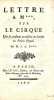 Lettre à M***, sur le Cirque qui se construit au milieu du Jardin du Palais Royal. Par M. J. A. D***.. DULAURE (Jacques-Antoine).