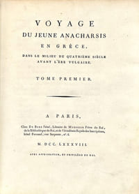 Voyage du Jeune Anacharsis en Grèce.