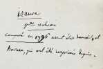 [Manuscrit]. Isaure Per volume écrit en 1810 par M. de C. Mqse de Montalembert.. Montalembert (Marie Joséphine de Comarieu).
