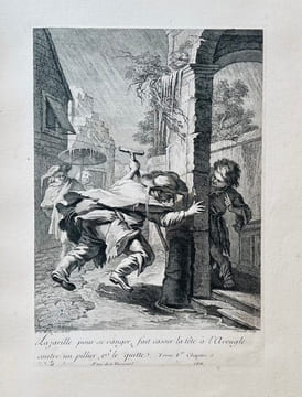 [Suite d'illustrations de La vie et les aventures de Lazarille de Tormes]. LE MESLE (P.).