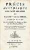 Précis historique des faits relatifs au Magnétisme animal jusques en avril 1781. Ouvrage traduit de l'Allemand.. MESMER (Franz Anton).