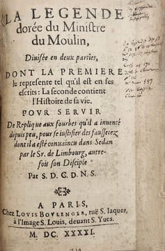 [DU MOULIN (Pierre). Controverse].SUAREZ DE SAINTE-MARIE (Jacques). Torrent de feu sortant de la face de Dieu pour desseicher les eaux de Mara ...