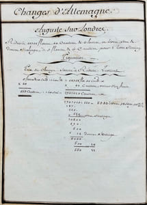 [Manuscrit]. Livre des Changes commencé le 1er septembre 1785 & fini le 21 Décembre suivant Jacq.s M. Laffitte.