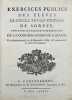 [École de Sorèze. Année 1786]. Exercices publics des élèves de l'École Royale-Militaire de Sorèze, tenue par les Religieux bénédictins de la ...