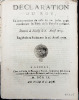 D&eacute;claration du Roy, en interpr&eacute;tation de celle du 20 juillet 1709 concernant les bl&eacute;s de la r&eacute;colte pr&eacute;sente. Donn&eacute;e &agrave; Marly le 6 ao&ucirc;t 1709. Registr&eacute;e ...