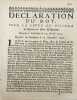 D&eacute;claration du Roy, pour la lev&eacute;e du dixi&egrave;me du revenu des biens du Royaume. Donn&eacute;e &agrave; Versailles le 29 ao&ucirc;t 1741. Registr&eacute;e en Parlement le 27 ...