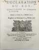 D&eacute;claration du Roy, concernant les usurpateurs de noblesse. Donn&eacute;e &agrave; Paris le 7 octobre 1717. Registr&eacute;e en Parlement le 14 f&eacute;vrier 1718.. 