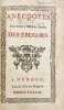 [Curiosa]. Anecdotes pour servir &agrave; l'histoire secr&egrave;te des Ebugors. &Agrave; Medoso, l'an de l'&Egrave;re des Ebugors. MMMCCCXXXIII, (Amsterdam, J.P.de Vallis, ...