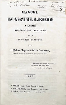 Manuel d'artillerie à l'usage des officiers d'artillerie de la République helvétique, par le prince Napoléon-Louis Bonaparte, capitaine au régiment ...