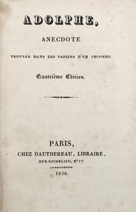 Adolphe, anecdote trouvée dans les papiers d'un inconnu.