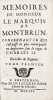 M&eacute;moires de Monsieur le Marquis de Montbrun, concernant ce qui c'est ["sic"] pass&eacute; de plus remarquable en Angleterre sous le r&egrave;gne de Charles II. ...