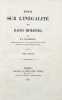 Essai sur l'in&eacute;galit&eacute; des races humaines, par M. A. de Gobineau.. GOBINEAU (Joseph Arthur, comte de).