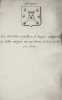 [H&eacute;raldique - Manuscrit]. Blazon.. 