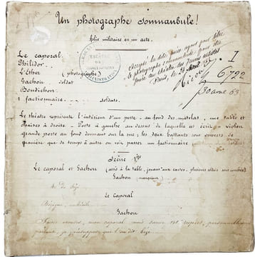 [Manuscrit]. Un Photographe somnambule ! Folie militaire en un acte.. COLLODION (Victor).