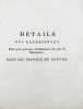 [Paris - Mus&eacute;e du Louvre]. D&eacute;tails des exp&eacute;riences faites pour parvenir &agrave; l'&eacute;tablissement des prix de ma&ccedil;onnerie dans les travaux du Louvre.. 