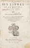 Les Six Livres de la R&eacute;publique de Jean Bodin, Angevin. Plus l'Apologie de Ren&eacute; Herpin. Avec un discours & responses du mesme autheur aux Paradoxes du ...