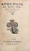 Les Six Livres de la R&eacute;publique de Jean Bodin, Angevin. Plus l'Apologie de Ren&eacute; Herpin. Avec un discours & responses du mesme autheur aux Paradoxes du ...