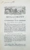 [Imprimerie de l'H&ocirc;tel de la Guerre].R&egrave;glement sur l'&eacute;tablissement d'une imprimerie dans l'H&ocirc;tel de la guerre, &agrave; Versailles.. Premi&egrave;re imprimerie de ...
