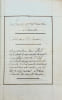 [Empire. Curiosa. Manuscrit]. Les Matines des Grenadiers. [&Eacute;pigraphe] Le soldat bande sous sa tente.. 